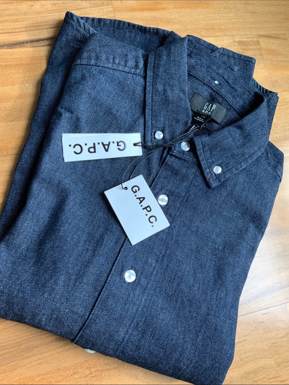 Gap × A.P.C. Denim Relaxed Shirt XS indigo APC LIGHTWEIGHT DENIM SHIRT
